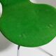 4 chaises papillon Fritz Hansen en tissu vert, années 1980
