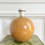 Large solid wood ball lamp