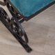 Banc vintage des années 1950 en fer et tissu design italien