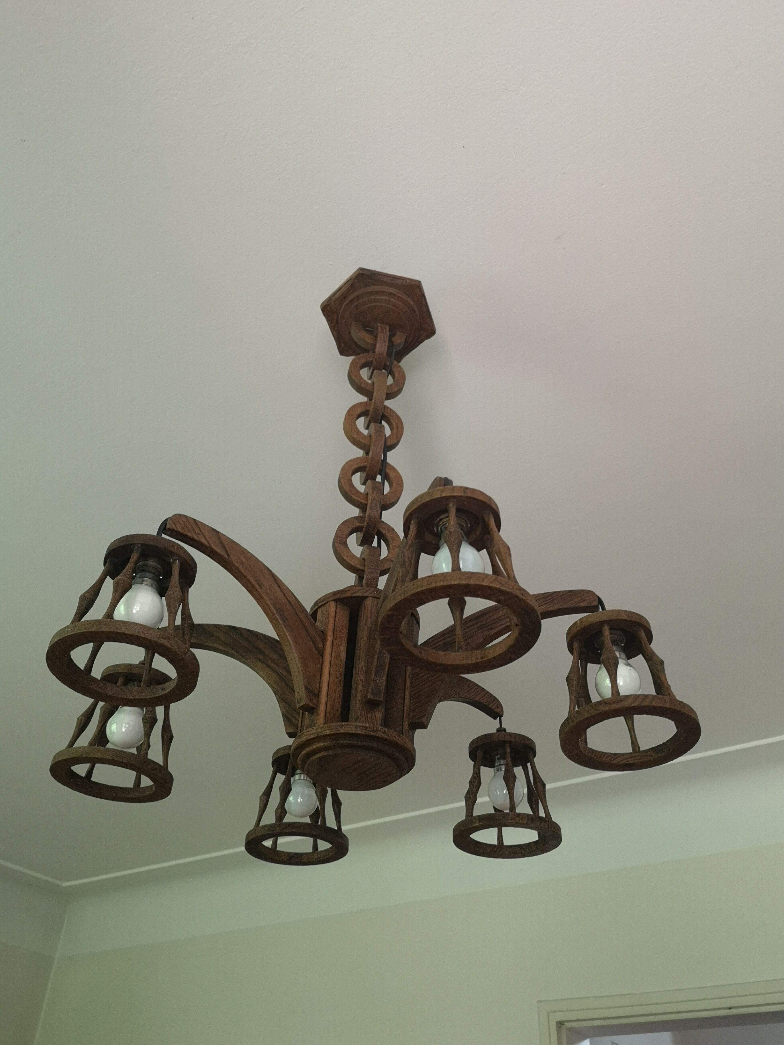 Wooden chandelier