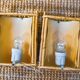 Pair of rattan wall lights, France, 1960