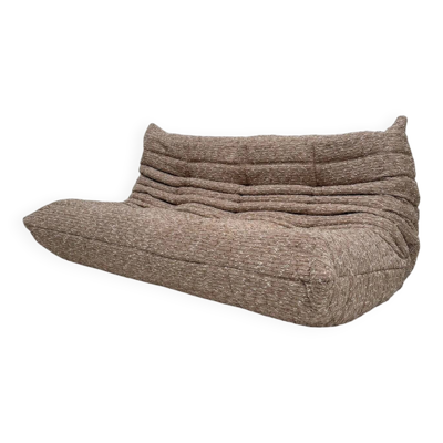 Canapé 3 places Togo en bouclé vintage original par Michel Ducaroy pour Ligne Roset