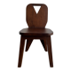 Retro brutalist chair in dark solid wood