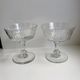 Set of 6 depicted art deco engraved crystal champagne glasses mismatched 50s