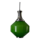 Green glass ceiling light with chrome frame, 1960s, Germany