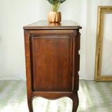 Louis XV style chest of drawers in solid oak, 20th century