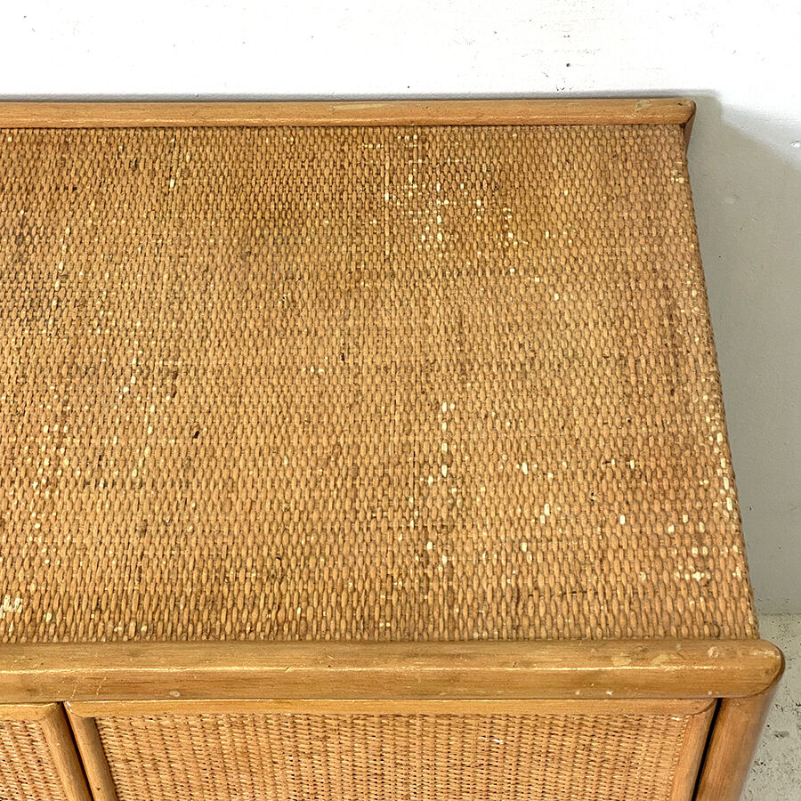 Vintage rattan sideboard 1960
