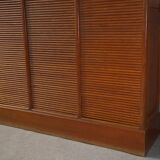 Wooden notary cabinet with shutter from the brand "Au vieux chêne" 1950's