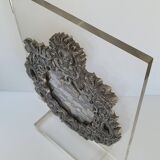 Antique mirror on plexiglass base