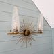 Wall lamp sun in brass and frosted glass (3 available), 1950