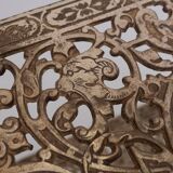 Antique Ornate Cast Iron French Brass 3 tier side table.