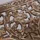 Antique Ornate Cast Iron French Brass 3 tier side table.