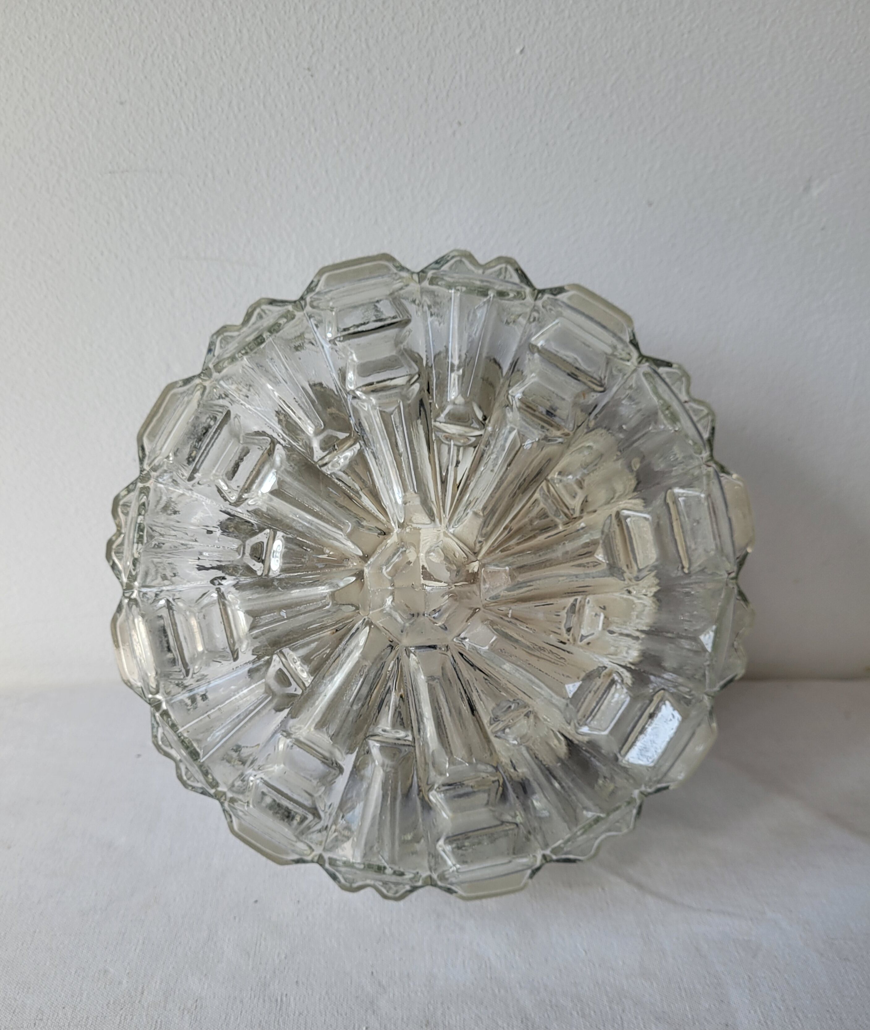 Cast glass ceiling lamp