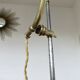 Art Nouveau jeweler's lamp in bronze and glass paste tulip