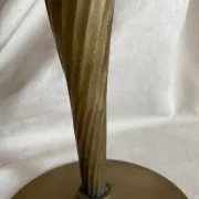 30 cm cornette vase in glass and brass from the 1950s