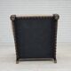 1960s, Danish wingback armchair, furniture velour, carved oak wood.