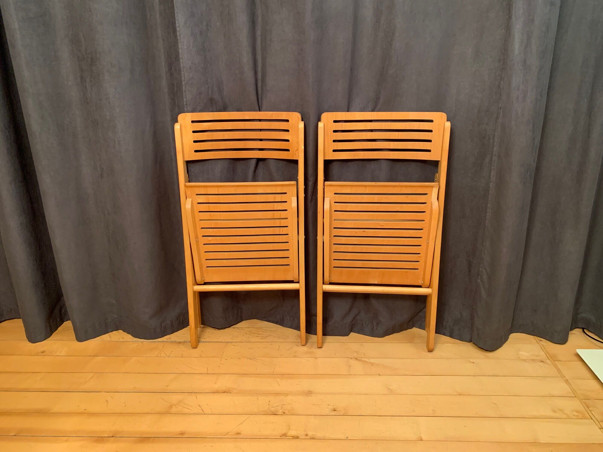 A pair of folding chairs, Netherlands, 1970s.