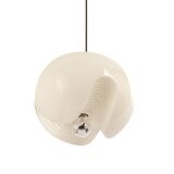 Opaline glass pendant lamps by Peill & Putzler, Germany, 1970s