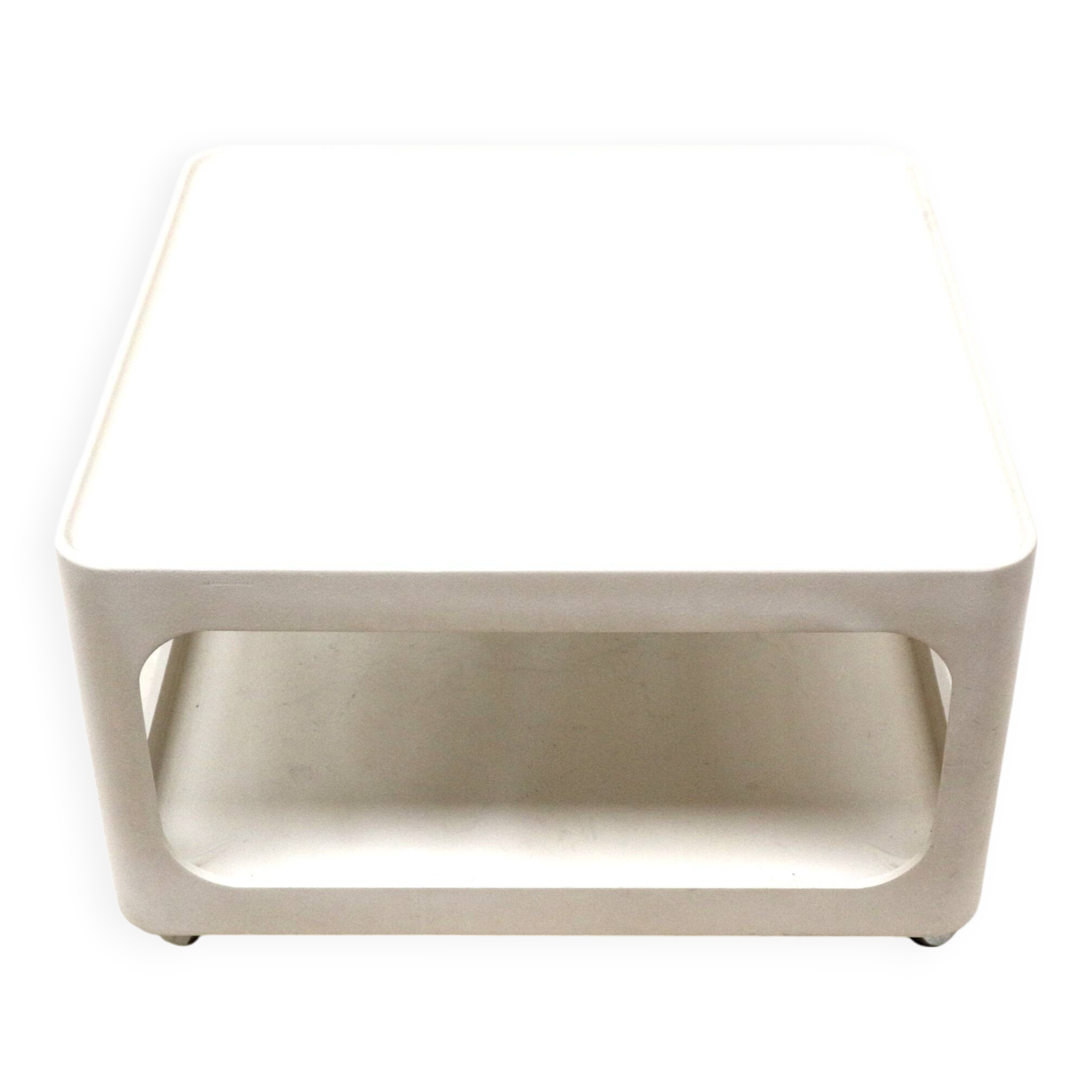 Vintage Space age coffee table on wheels made in the 70s