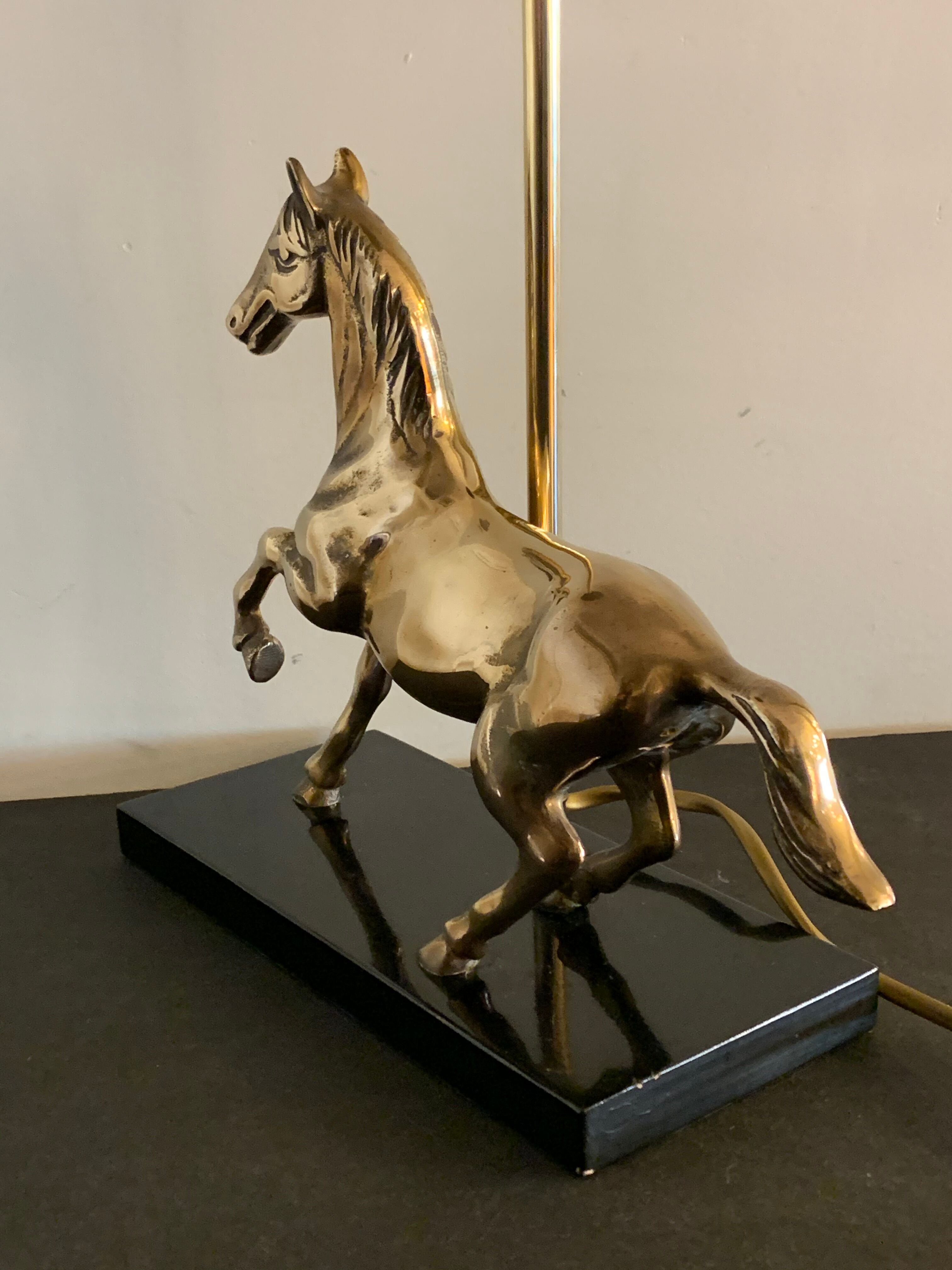Brass horse lamp 1970