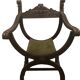 Fauteuil ancien Dagobert curule