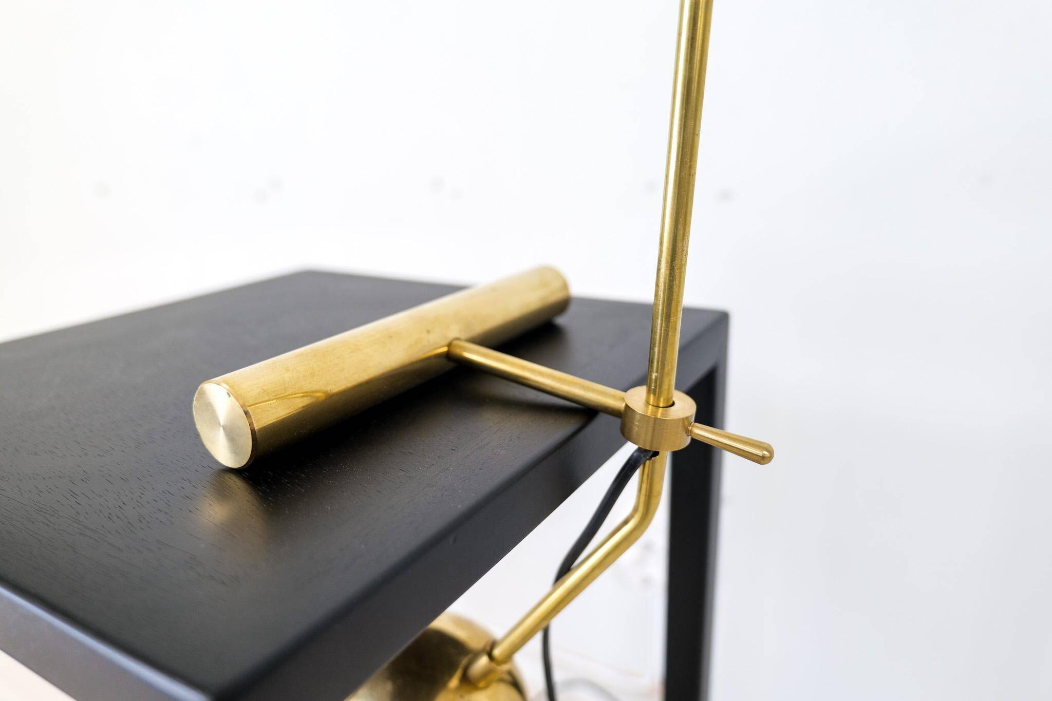 Modern Italian Table Lamp in Brass and Metal, Stilnovo Style