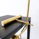 Modern Italian Table Lamp in Brass and Metal, Stilnovo Style