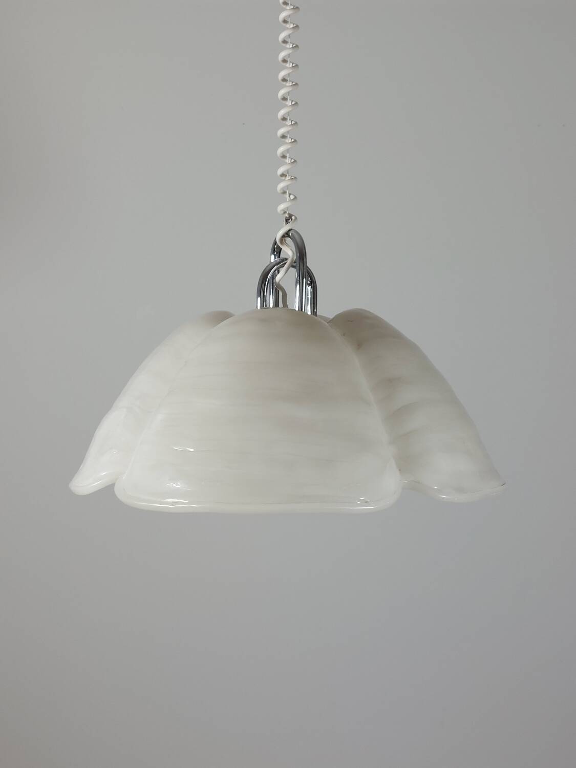Rare vintage acryl and chrome pendant light by Gebrüder Cosack für Cri