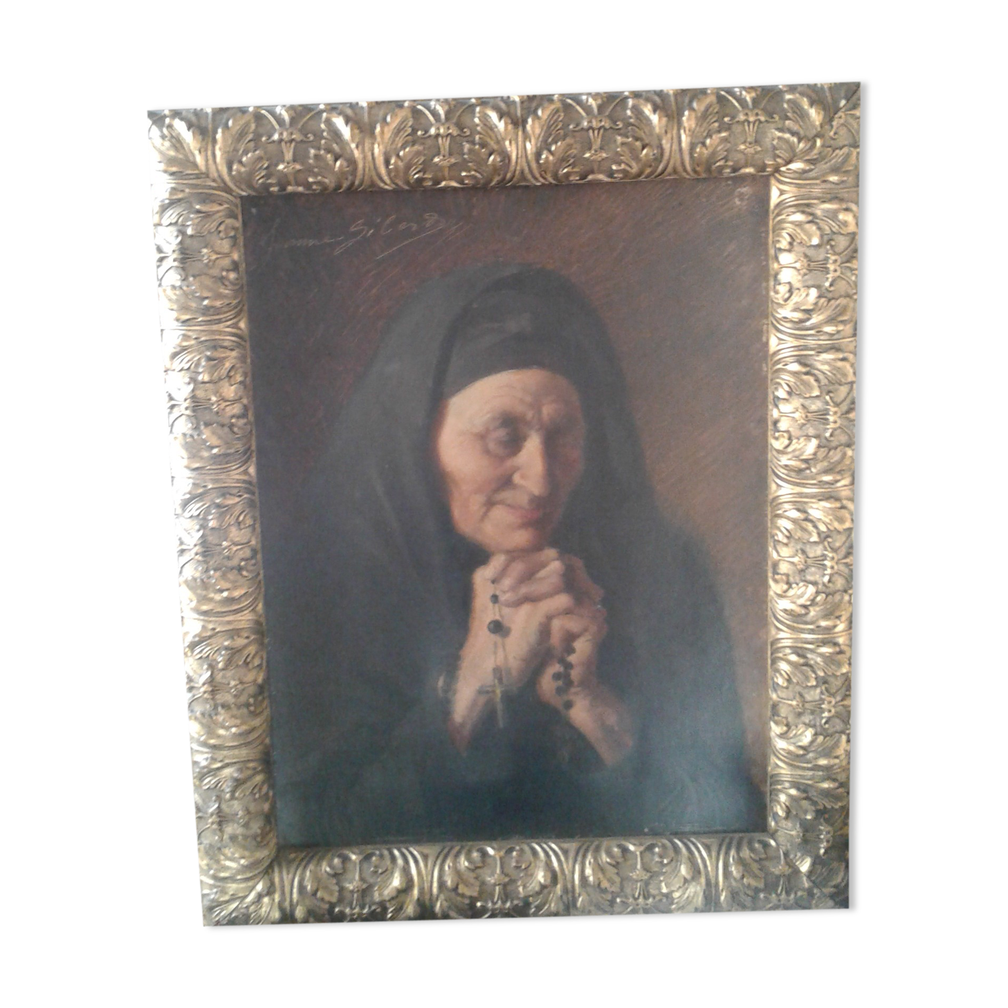 Painting Old,old lady portrait