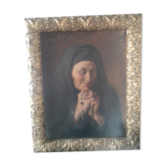 Painting Old,old lady portrait