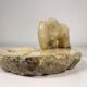 Hand carved alabaster elephant ashtray