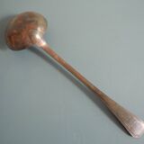 Old silver metal ladle Christofle art table vintage silver metal lad
