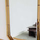 Vintage Schöninger smoked mirror, large octagonal beveled wall mirror
