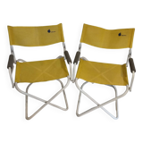 Pair of Lafuma folding armchairs