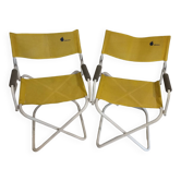 Pair of Lafuma folding armchairs