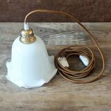 Vintage opaline portable lamp