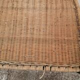 rattan chair and wrought iron