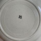 Flat plate in iron earthenware