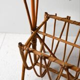 Vintage Swedish Bamboo Magazine Rack
