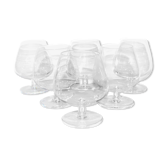 Series of 6 glasses vintage crystal cognac balloon Saint-Louis