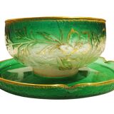 Daum Nancy bowl and tray (Cross of Lorraine)