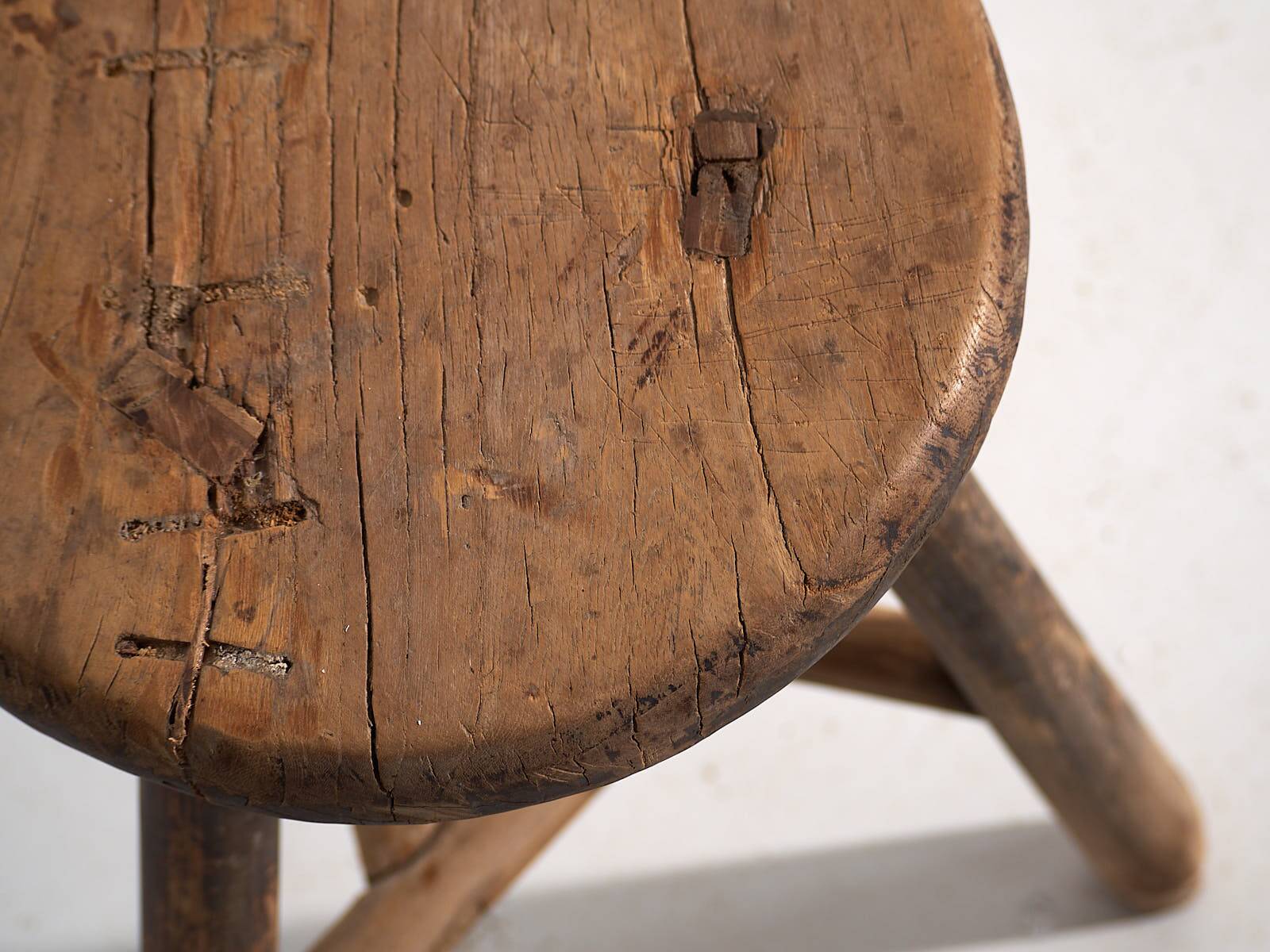 Tabouret rond ancien (c.1900) #20