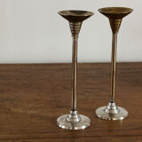 Pair of art deco style candle holders