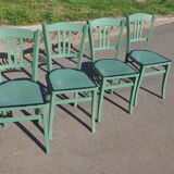 Set de 4 chaises bistrot vertes