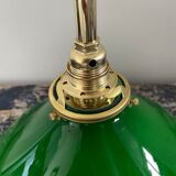 Vintage wall lamp in green opaline
