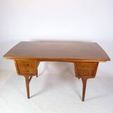 Desk Made In Teak Wood, Unique Design, Finnish From 1960s
