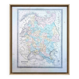 Russia, old map, printed in 1852.