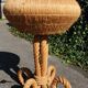 large rope and raffia lamp