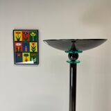 Floor lamp, 80s silver metal