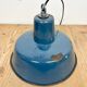 Small Industrial Blue Enamel Pendant Lamp, 1960s